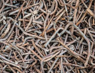 pile of rusty nails