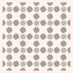 seamless pattern outline of abstract shapes