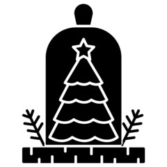 christmas tree solid icon