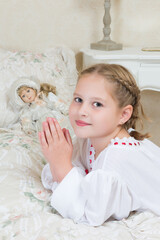 Praying girl