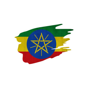 recommend clip art: World countries A-Z. Sublimation background. Abstract shape in colors of national flag. Ethiopia