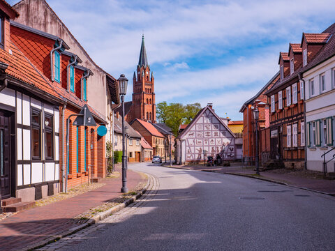 Old town of Roebel on the Mecklenburg Lake District
