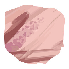 Oil organic shape element hand painted illustration