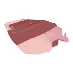 Oil organic shape element hand painted illustration