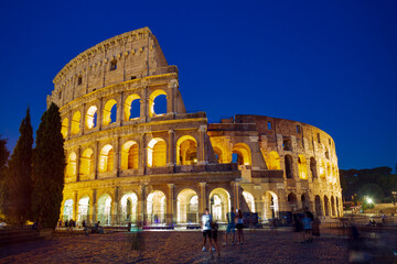 Fototapeta na wymiar The Colosseum at night. Rome eternal city