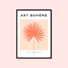 Abstract hand drawn minimalist poster design template