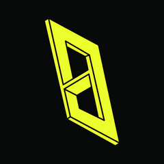 Impossible objects. Optical illusion shapes. Optical art figure. Line art. 3d illustration. Geometry. Escher style.