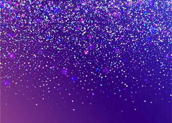 Falling Glare. Metal Vaporwave Gradient. Laser Element. Violet Blur Background. Digital Art. Birthday Tinsel. Glamour Foil. Carnival Texture. Blue Falling Glare