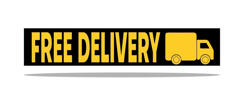 free delivery banner design. vector illustration