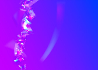 Iridescent Effect. Glitch Texture. Transparent Confetti. Glamour Art. Purple Shiny Sparkles. Digital Foil. Metal Prism. Retro Multicolor Backdrop. Violet Iridescent Effect