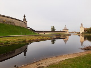 View of the Kremlin in Pskov from the river