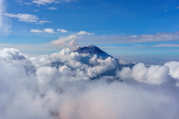popocatepetl volcano in puebla mexico