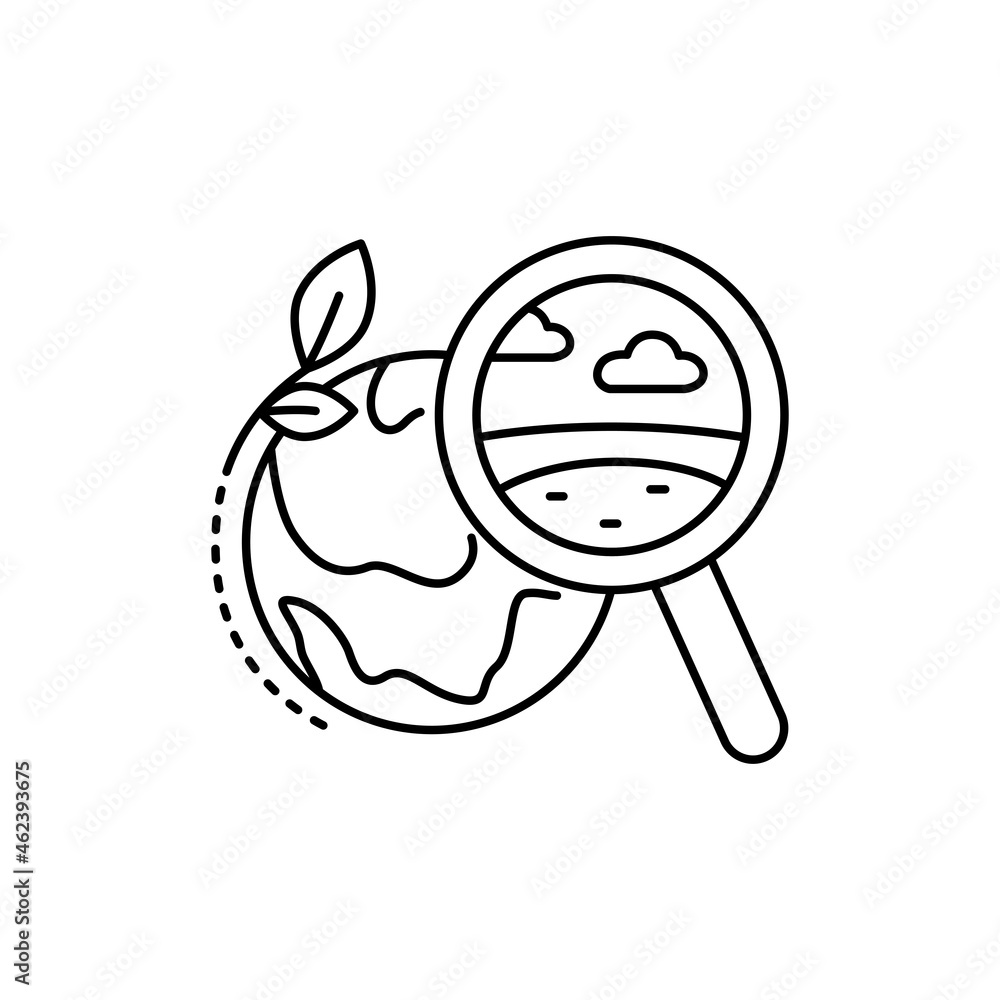 Poster ecology line icon. isolated vector element.