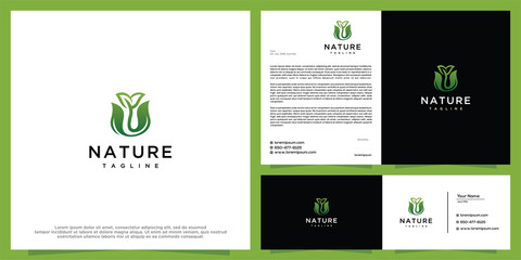 flower beauty logo design template
