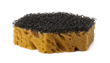 Sponge for dish cleaning isolated on white background