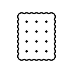 Cracker biscuit line icon