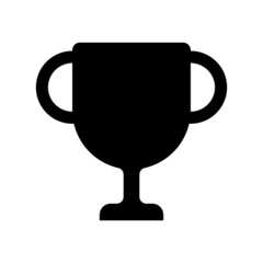 trophy icon on white background
