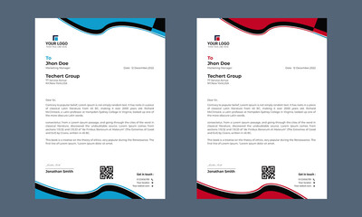 stylish company letterhead template for business identity
