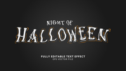 Night of Halloween Editable Text Effect