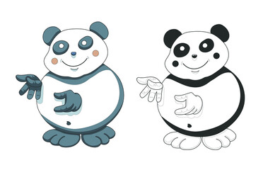 Panda souriant