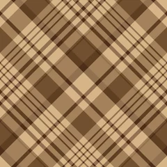 Behang Beige Naadloos patroon in herfstbeige en bruine kleuren voor plaid, stof, textiel, kleding, tafelkleed en andere dingen. Vector afbeelding. 2