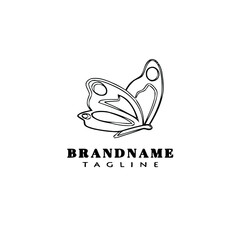 butterfly logo cartoon icon design template shape isolated vector illustration