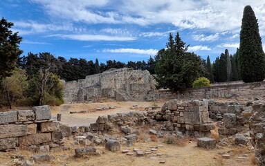 Fototapeta na wymiar Ruins of the temple of Asclepeion