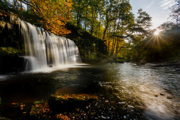 Sgwd Ddwli Uchaf waterfalls South Wales