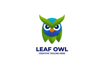 Leaf Owl Gradient Logo