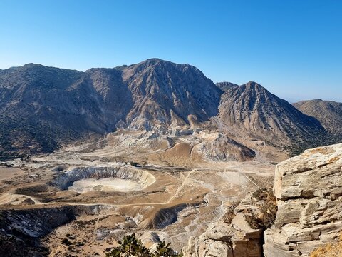 Nisyros volcano crater - sightseeing Greece