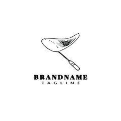 butterfly net logo cartoon icon flat template black isolated vector illustration