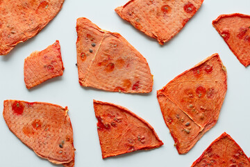 dried red watermelon chips