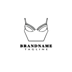 bustier logo cartoon icon design template black isolated vector illustration