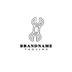 wrench logo icon design template vector illustration