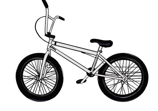 illustration - bicycle with white background