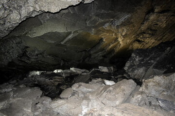 ice cave, cave grotto, rocks