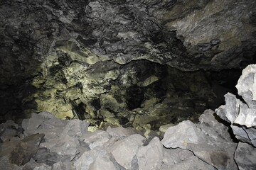 ice cave, cave grotto, rocks