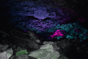 ice cave, cave grotto, rocks