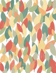 Autumn leaves pattern, autumn background, red yellow green colors