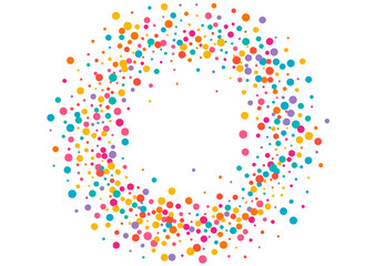 Rainbow Dot Independence Vector  White