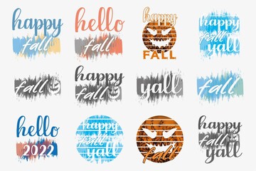 Fall T-shirt Design Vector. Good for Clothes, Greeting Card, Poster, and Mug Design.