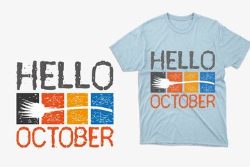 Hello October T-shirt Design