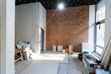 Paint on construction new and modern office
