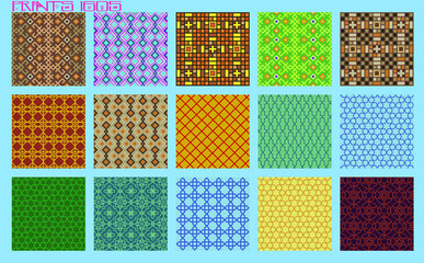 Pattern vector tiles traditional textures ornamental ceramics Spanish Portuguese Mexican Arabic Moroccan Italian colonial hydraulic majolica Turkish azulejos baldosas losetas racholas cerámicas