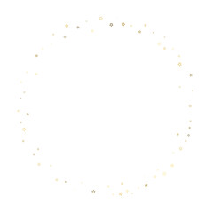 Gold Glitter Stars. Luxury Shiny Confetti.