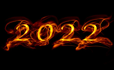fire symbols 2022 on black background