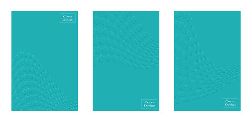 set of soft blue cover background