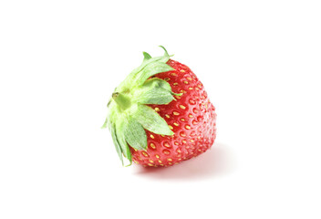 fresh ripe strawberry isolated on white background