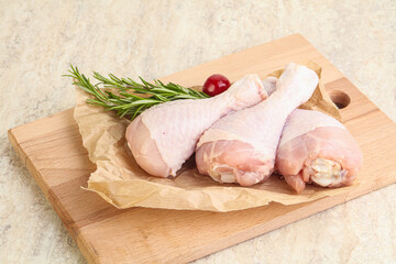Raw chicken leg Drumstick for cooking
