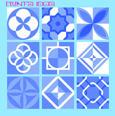 Pattern vector tiles traditional textures ornamental ceramics Spanish Portuguese Mexican Arabic Moroccan Italian colonial hydraulic majolica Turkish azulejos baldosas losetas racholas cer&aacute;micas